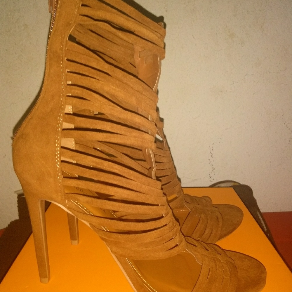 Chestnut Strapped Heels